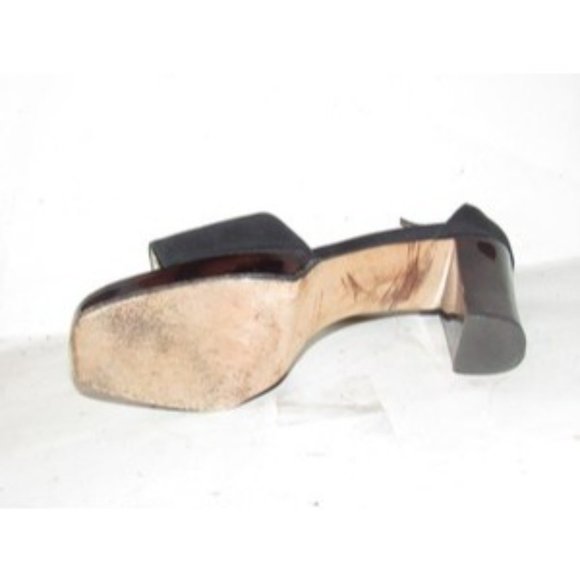 Saint Laurent MOD Black w Tortoise Shell Open Toe - Picture 5 of 12